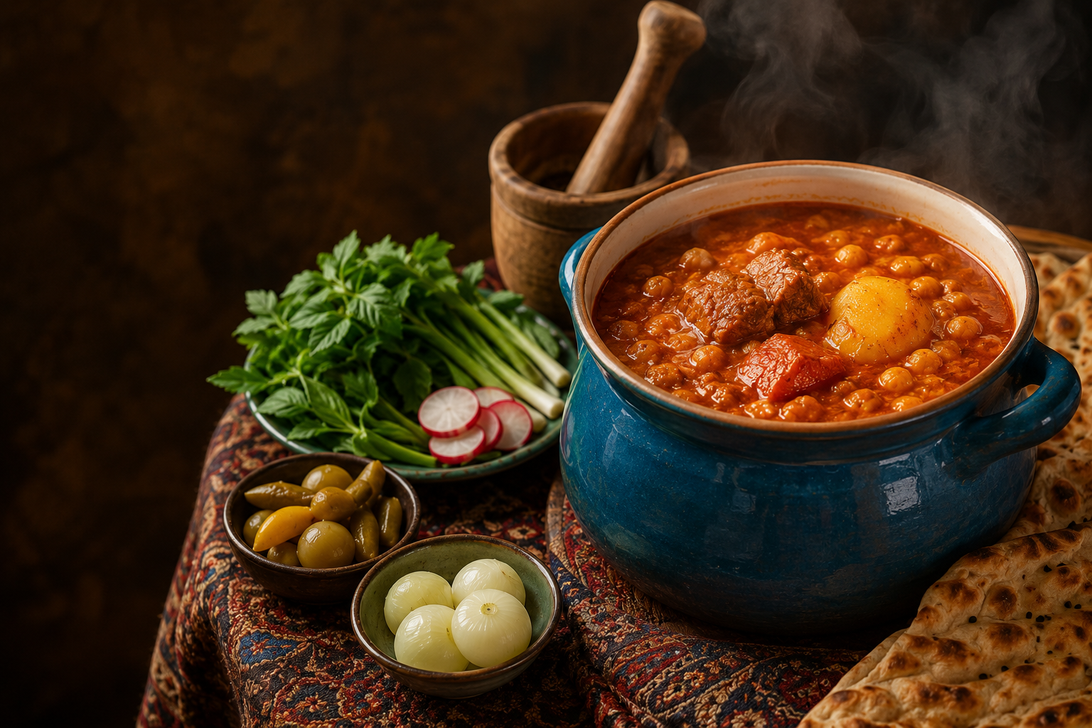 طرز تهیه دیزی - پخت آرام آبگوشت سنتی